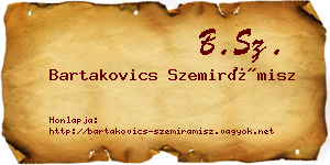 Bartakovics Szemirámisz névjegykártya